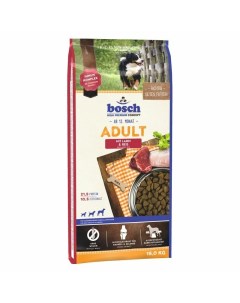 Сухой корм Adult Lamb Rice для взрослых собак ведущих малоактивный образ жизни в городских условиях  Bosch