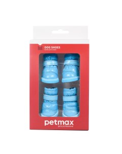 Ботинки дутики для собак L голубой унисекс Petmax