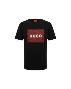 Хлопковая футболка Hugo