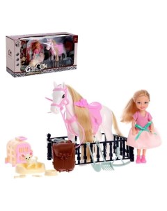 Игрушка Лошадь с куклой с аксессуарами Nnb