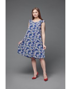 Платье штапельное Терезия синее рр Инсантрик