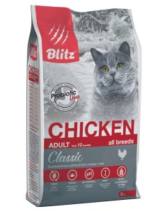 Сухой корм для кошек For Adult Cats Chicken 2 кг Blitz