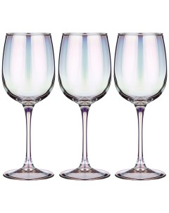 Набор бокалов для вина Лиловая Дымка 3 шт 310 мл стекло Glasstar