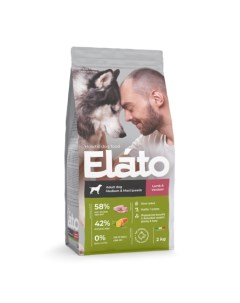 Holistic Adult Medium Maxi Сухой корм для собак средних и крупных пород ягненок с олениной 2 кг Elato