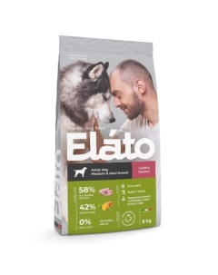 Holistic Adult Medium Maxi Сухой корм для собак средних и крупных пород ягненок с олениной 8 кг Elato