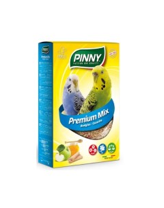 PM Полнорационный корм для волнистых попугаев с фруктами бисквитом и витаминами 0 8 кг Pinny