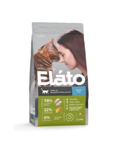 Holistic Beautiful Shiny Hair Сухой корм для кошек для кожи и шерсти рыба 1 5 кг Elato