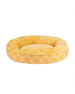 Лежак круглый для кошек и собак мелких и средних пород 50 см желтый Rurri