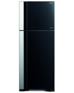 Двухкамерный холодильник R VG 542 PU7 GBK чёрное стекло Hitachi
