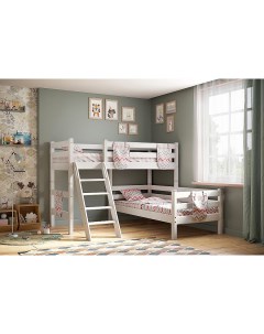 Кровать Соня Вариант 8 с наклонной лестницей Bravo