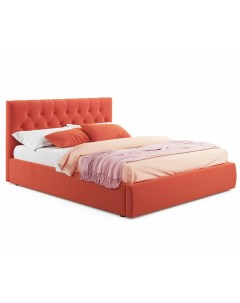 Мягкая кровать Verona 1800 оранжевая с подъемным механизмом Bravo