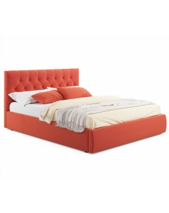 Мягкая кровать Verona 1800 оранжевый с ортопедическим основанием Bravo