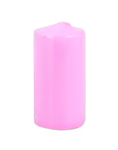 Свеча столбик 5х10 см розовый Lumi