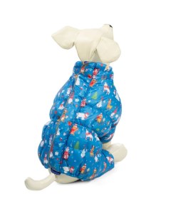 Комбинезон для собак зимний с молнией на спине Рождество L размер 35см Триол