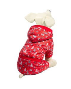 Комбинезон для собак зимний Елочки XS, размер 20см Триол