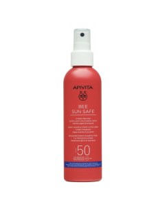 Солнцезащитный тающий ультра легкий спрей для лица и тела SPF50 200 мл Bee Sun Safe Apivita