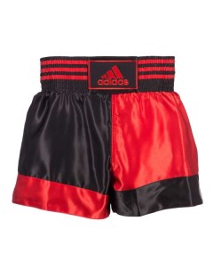 Шорты для кикбоксинга Kick Boxing Short Satin черно красные Adidas