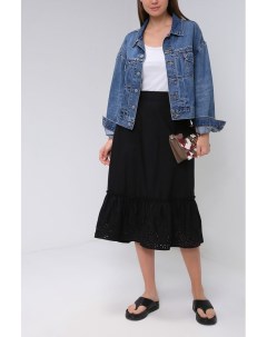 Хлопковая юбка с вышивкой Vero moda