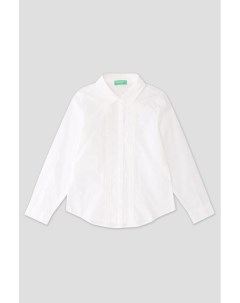 Хлопковая блуза с отложным воротником Benetton