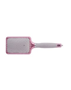 Широкая щетка для волос керамик ион NanoThermic розовая серая Olivia garden (германия)