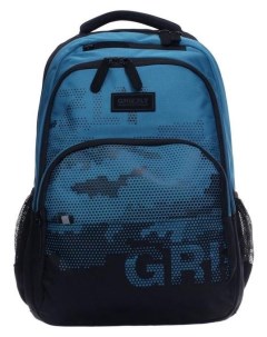 Рюкзак молодежный Ru 130 45x32x23 см эргономичная спинка отделение для ноутбука джинсовый Grizzly