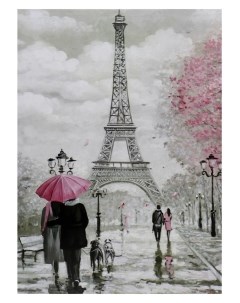 Картина холст на подрамнике Любовь в париже 50х70 см Topposters