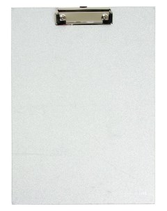 Планшет с зажимом А4 ламинированный картон Flowers 2 0 мм с блёстками сверкающий серебристый Devente