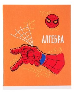 Тетрадь предметная 48 листов клетка Алгебра человек паук Marvel comics