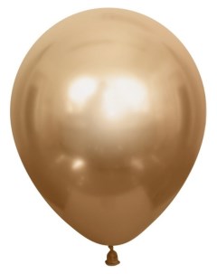 Шар латексный 12 хром набор 50 шт цвет золото Орбиталь