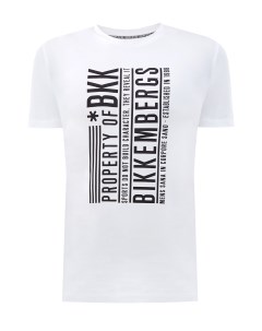 Хлопковая футболка с контрастным принтом Property of BKK Bikkembergs