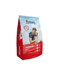 Adult Medium Сухой корм для собак средних пород 10 25кг телятина 2 кг Karmy