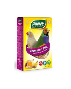 PM Полнорационный корм для экзотических птиц с фруктами бисквитом и витаминами 0 8 кг Pinny