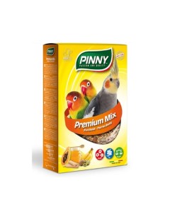 PM Полнорационный корм для средних попугаев с фруктами бисквитом и витаминами 0 8 кг Pinny