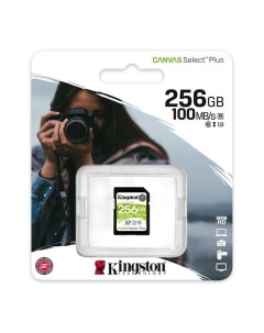 Карта памяти SDXC 256Gb Class10 SDS2 256GB Canvas Select Plus w o adapter Kingston