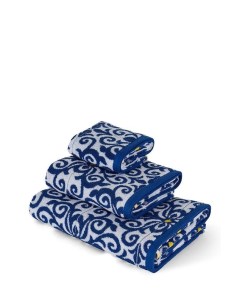 Хлопковое полотенце с принтом Maiolica Blue Coincasa