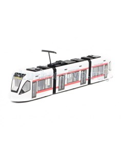 Инерционная модель Городской трамвай белый с красным 1 43 Пламенный мотор