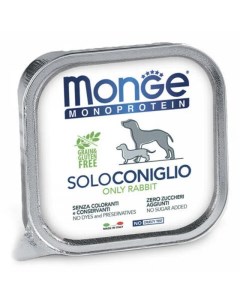 Консервы Dog Monoprotein Solo Паштет из кролика для собак 150гр Monge