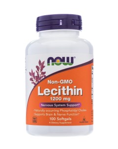 Лецитин Тройная сила 1200 мг 100 капсул Витамины и пищевые добавки Now foods