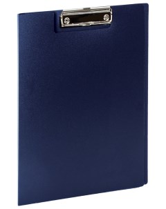 Папка планшет А4 310х230 мм с прижимом и крышкой пластик синяя 0 5 мм 229220 Staff