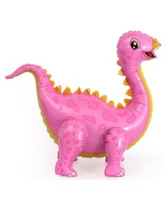 Шар фольгированный 36 Динозавр стегозавр ходячая фигура 1 шт в упаковке цвет розовый Nnb