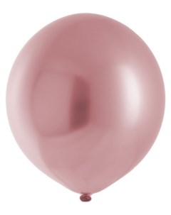 Шар латексный 18 Хром набор 5 шт цвет блестящий розовый Gemar