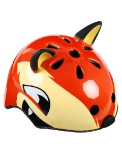 Шлем велосипедиста детский Corsa Лиса размер М обхват 54 58 см цвет оранжевый Nnb