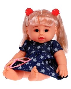 Кукла классическая Малышка в синем платье с аксессуарами Nnb
