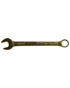 Ключ комбинированный 19 мм желтый цинк Сибртех