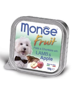 Консервы Dog Fruit Ягненок с яблоком для собак 100гр Monge