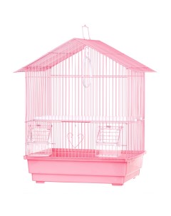 Клетка для мелких птиц 35x28x46 см розовая Petmax