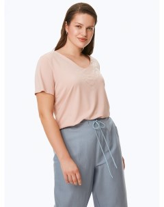 Блуза с коротким рукавом розовая Lalis