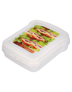 Контейнер пищевой для бутербродов пластик 25х7х4 2 см Phibo Декор 4312854 Бытпласт