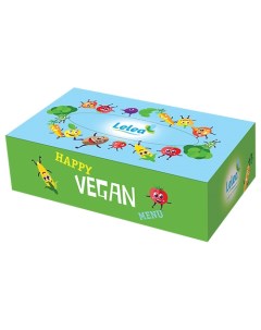 Салфетки бумажные 2 х слойные Happy vegan 100 шт Lelea