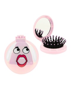 Расческа для волос с зеркалом Lady pink